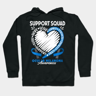 Womens Support Awareness Squad I Eye Cancer  Ocular Hoodie